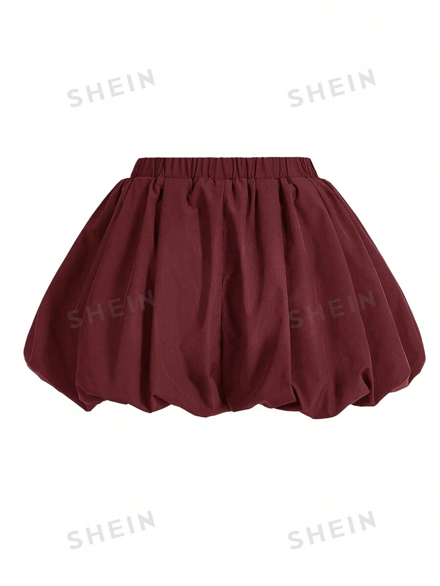 SHEINNeu Women's Solid Color Pleated Minimalist Casual Pants | SHEIN