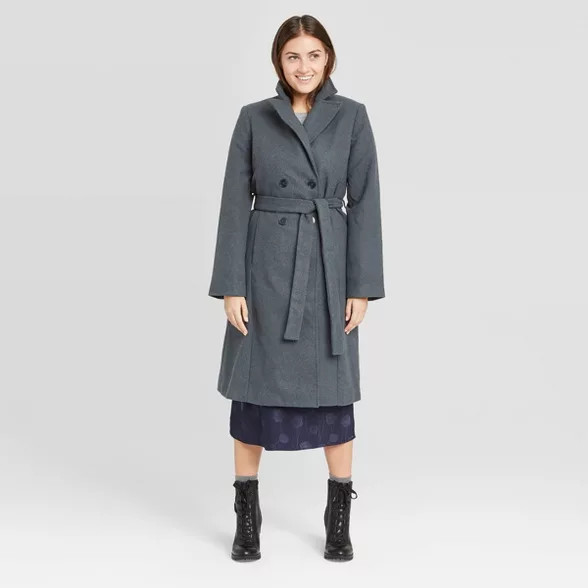 Women's Double Breasted Wrap Coat - A New Day™ | Target