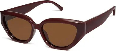 SOJOS Trendy Cute Cat Eye Polarized Sunglasses for Women Fashion Cateye Womens Sunnies SJ2237 | Amazon (US)