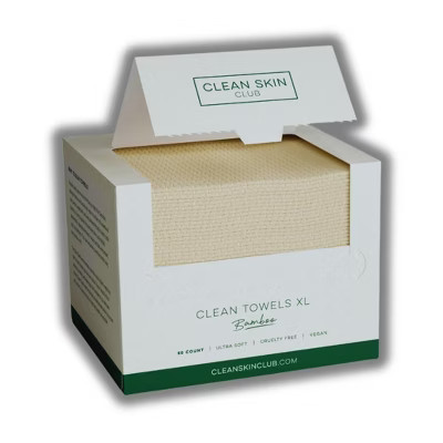 Clean Skin Club Clean Towels XL Bamboo | ⁠Clinically shown to help individuals achieve visibly clearer skin - (50 Count) | Target