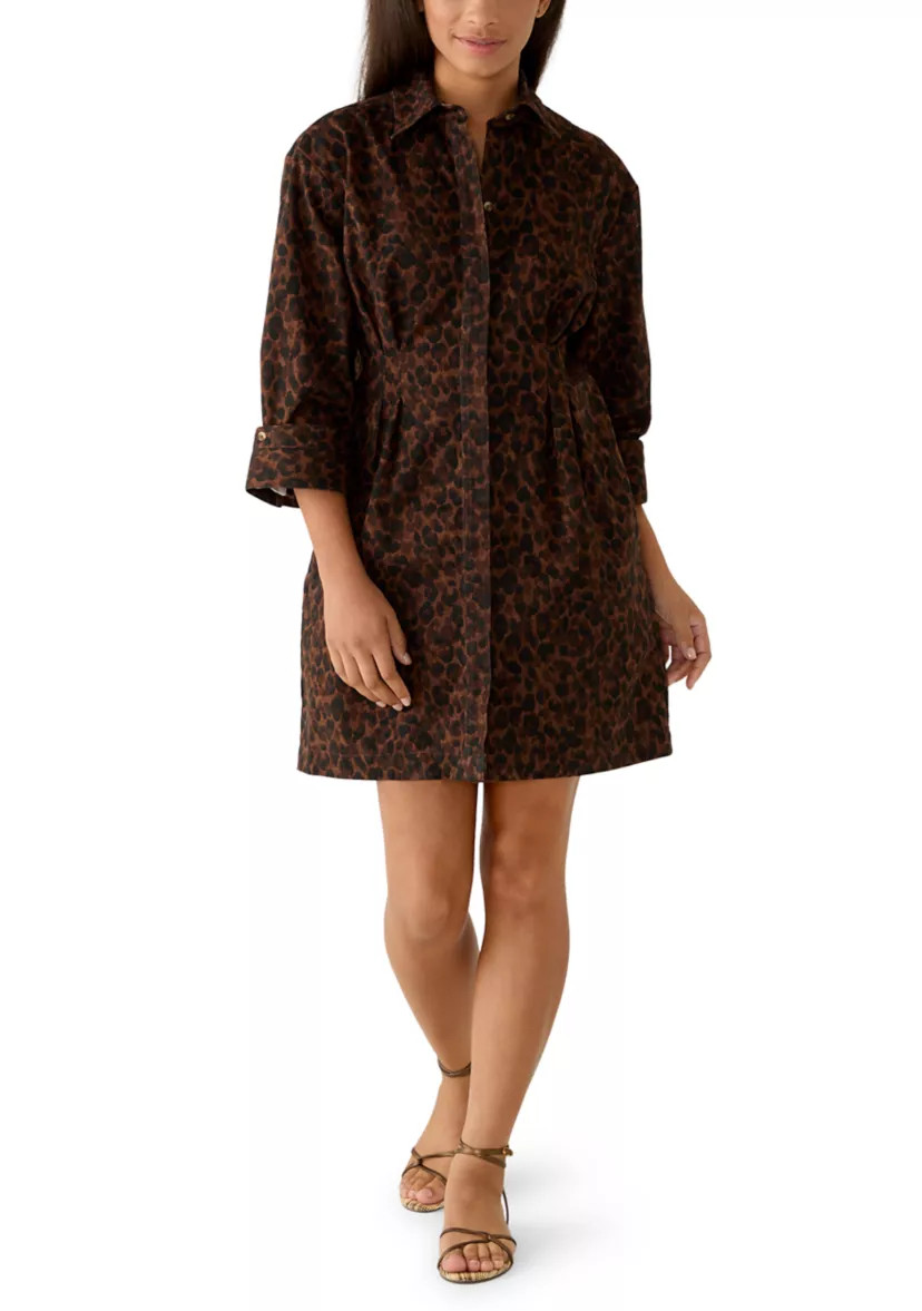 Women's Collar Button Up Pleat Front Dress | Belk