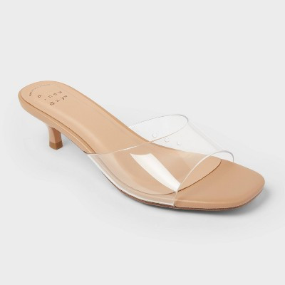 Women’s Lois Kitten Heels - A New Day™ Clear 9.5 | Target