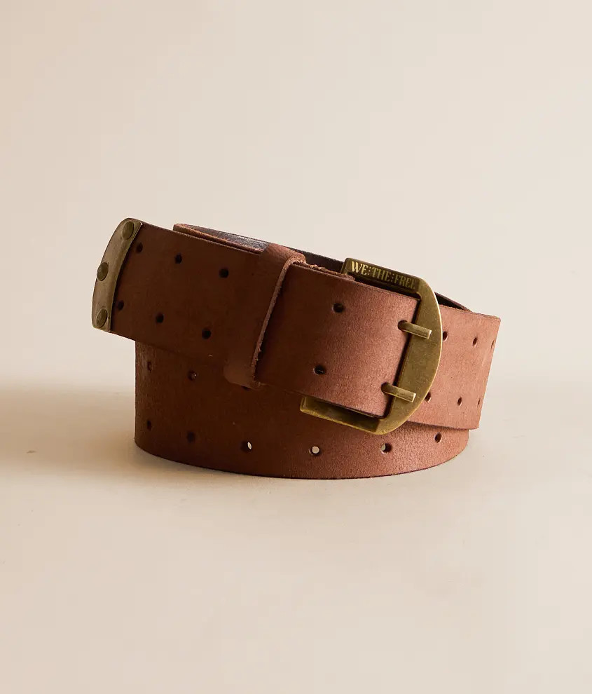 Double Cross Leather Belt | Buckle