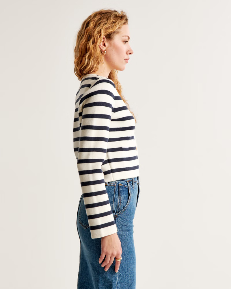 Women's LuxeLoft Crew Sweater Jacket | Women's Clearance | Abercrombie.com | Abercrombie & Fitch (US)