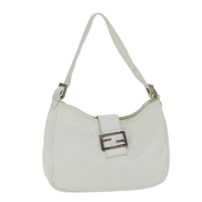 FENDI Mamma Baguette Shoulder Bag Leather White Auth ep4700 | eBay US