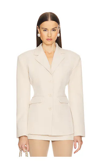 Recycled Twill S Curve Jacket in Light Khaki | Revolve Clothing (Global)