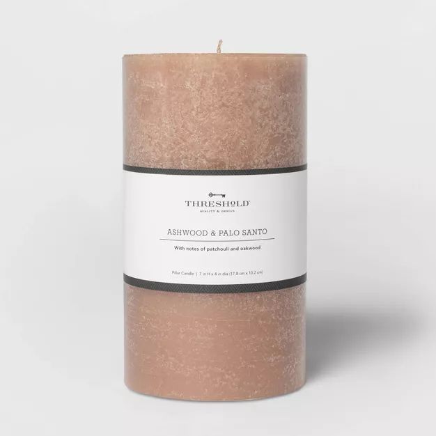 Pillar Ashwood and Palo Santo Candle Tan - Threshold™ | Target