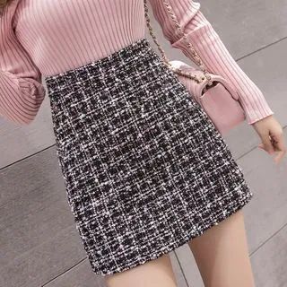 Tweed Mini Skirt | YesStyle Global