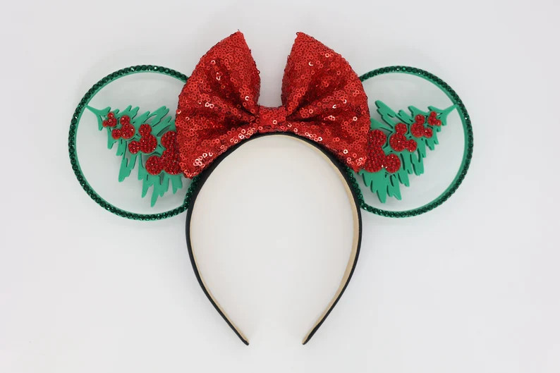 3D Christmas Tree Inspired Mickey Mouse Ears | Etsy (US)