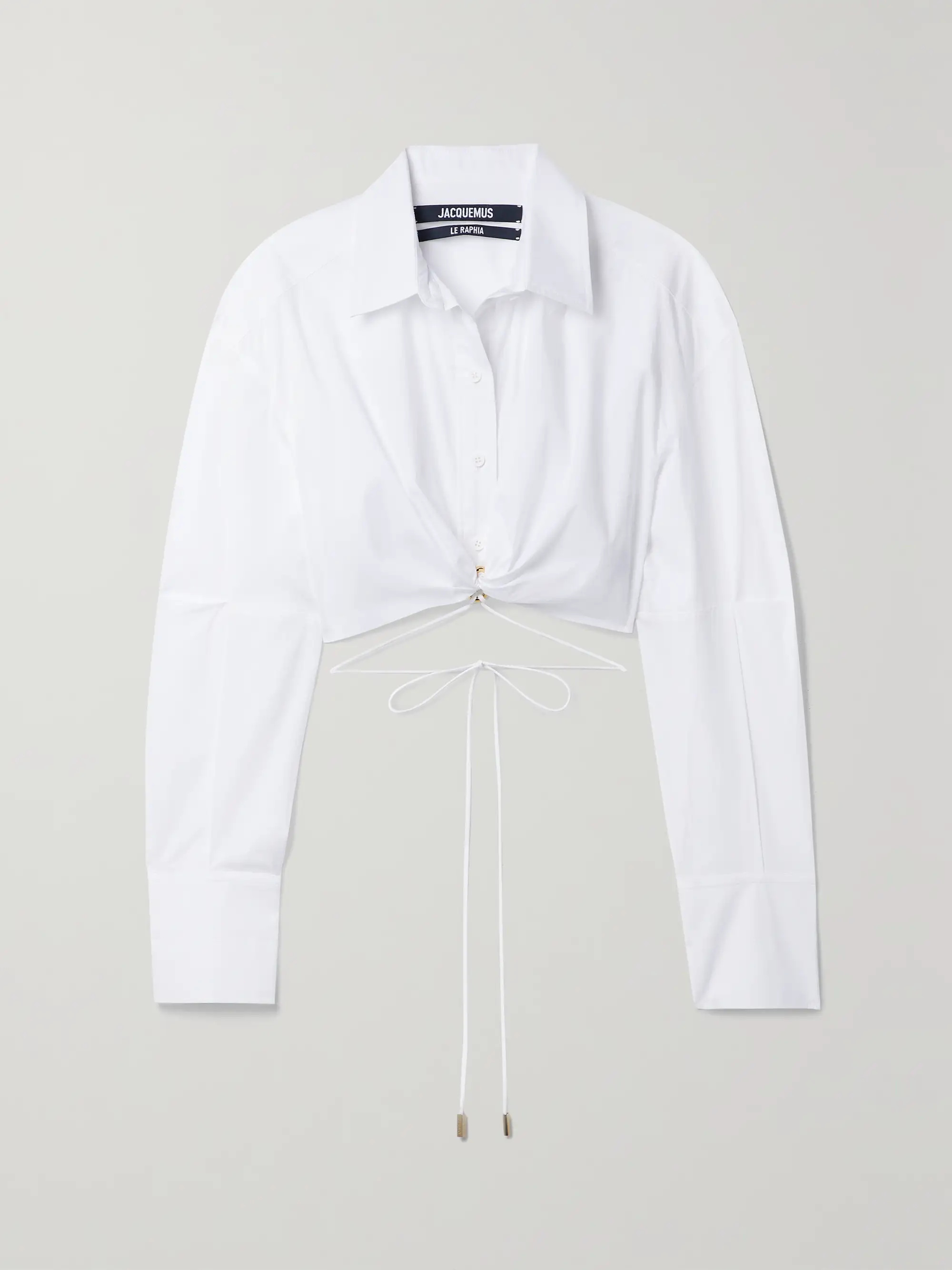Plidao cropped embellished cotton-blend poplin shirt | NET-A-PORTER (US)