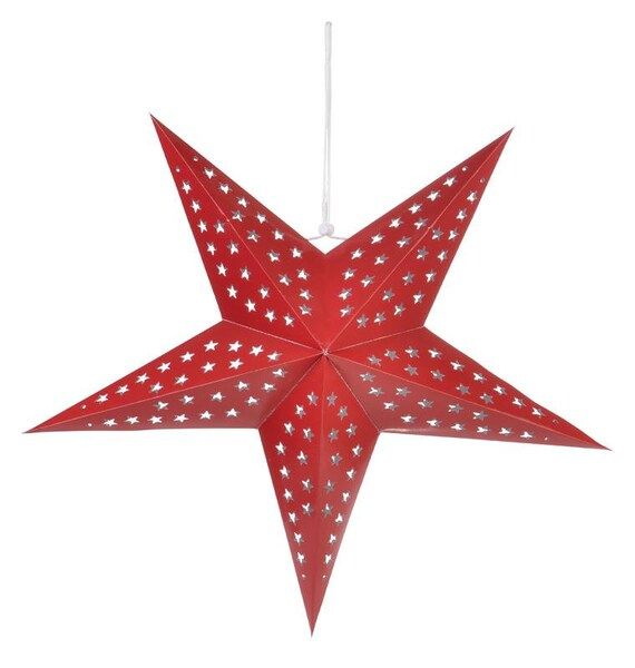 24" Solid Red Cut-Out Paper Star Lantern, Chinese Hanging Wedding & Party Decoration | Etsy (US)
