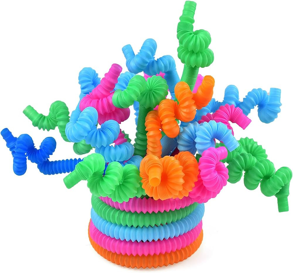 24Pack Pop Tubes Sensory Toys, Fidgets Toys & Party Toys for Kids, Fine Motor Skills Learning Tod... | Amazon (US)