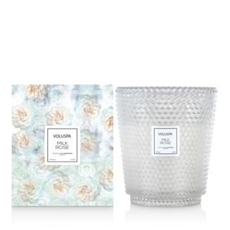 Milk Rose Embossed Glass Hearth Candle 114 oz. | Bloomingdale's (US)
