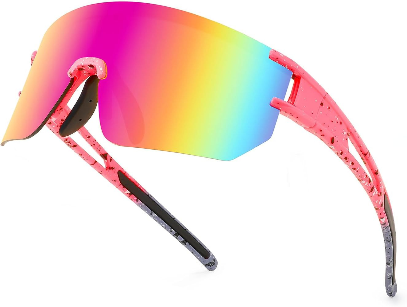 WANWAN Men Women Cycling Sunglasses, 80s Sport Baseball Mirrored Sun Glasses for Youth Adults Run... | Amazon (US)