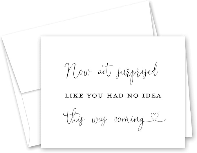 Funny Bridesmaid Proposal Cards, Now Act Surprised Bridesmaid Proposal Cards - 8 Will You Be My B... | Amazon (US)