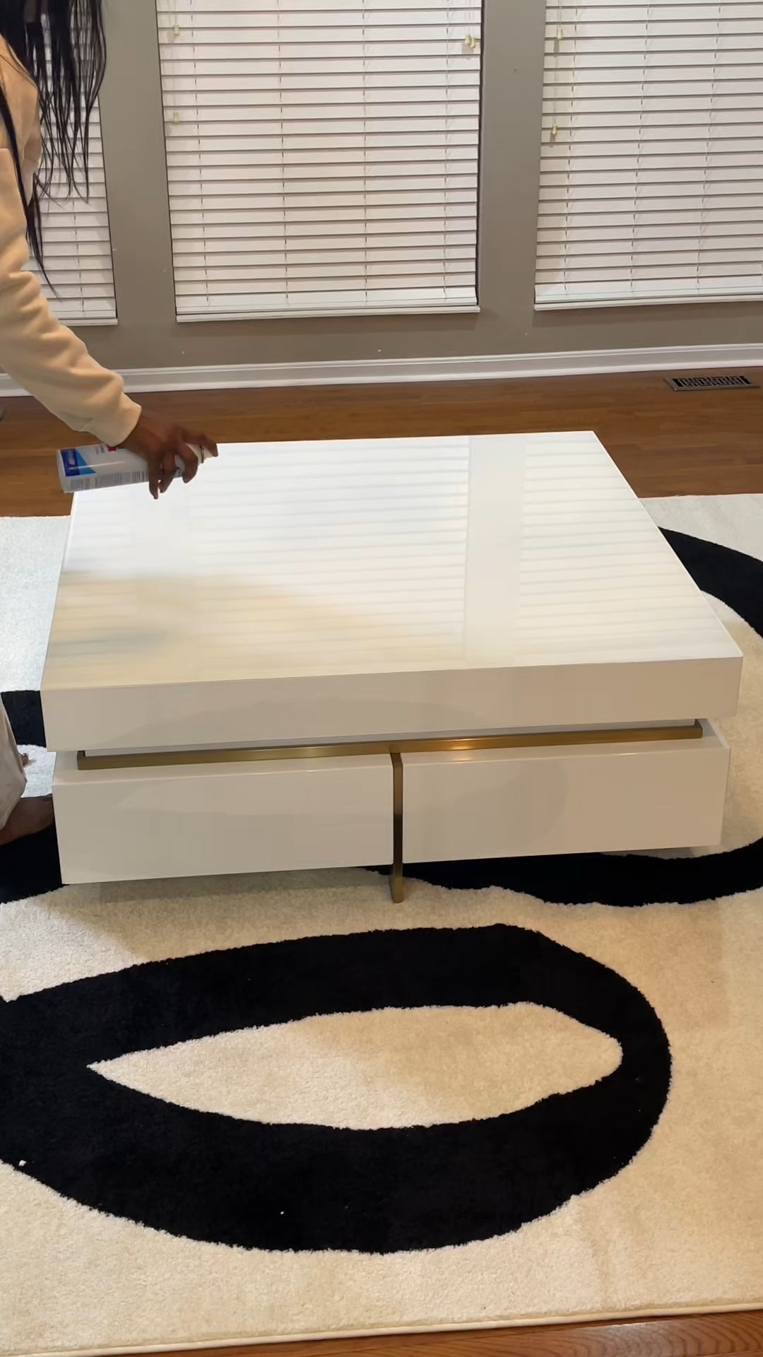 Sleek, sculptural, and effortlessly elegant ✨
This modern coffee table is the perfect statement piece—featuring a smooth high-gloss finish, clean architectural lines, and subtle gold accents that add just the right touch of luxury. It grounds the space beautifully while keeping the look polished, minimal, and timeless. A true blend of function and high-end design that elevates the entire living room.

#LTKHoliday #LTKHome