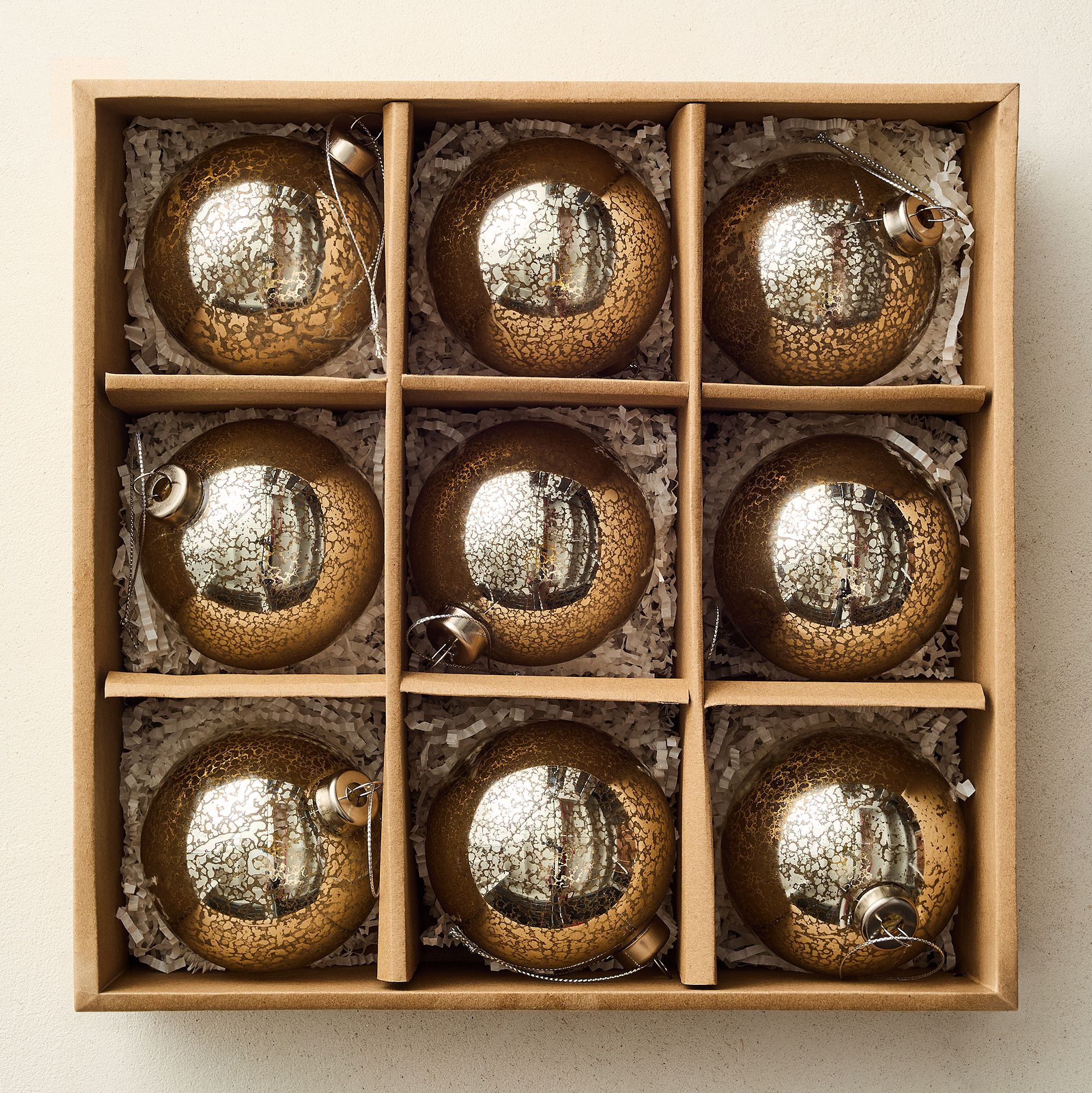 Medium Glass Ball Ornaments (Set of 9) - Mercury | West Elm (US)