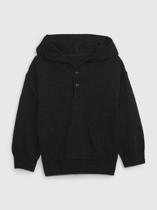 Baby Linen-Cotton Sweater Hoodie | Gap (US)