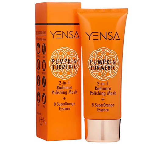 Yensa Pumpkin Turmeric 2-in-1 Radiance Polishing Mask - QVC.com | QVC