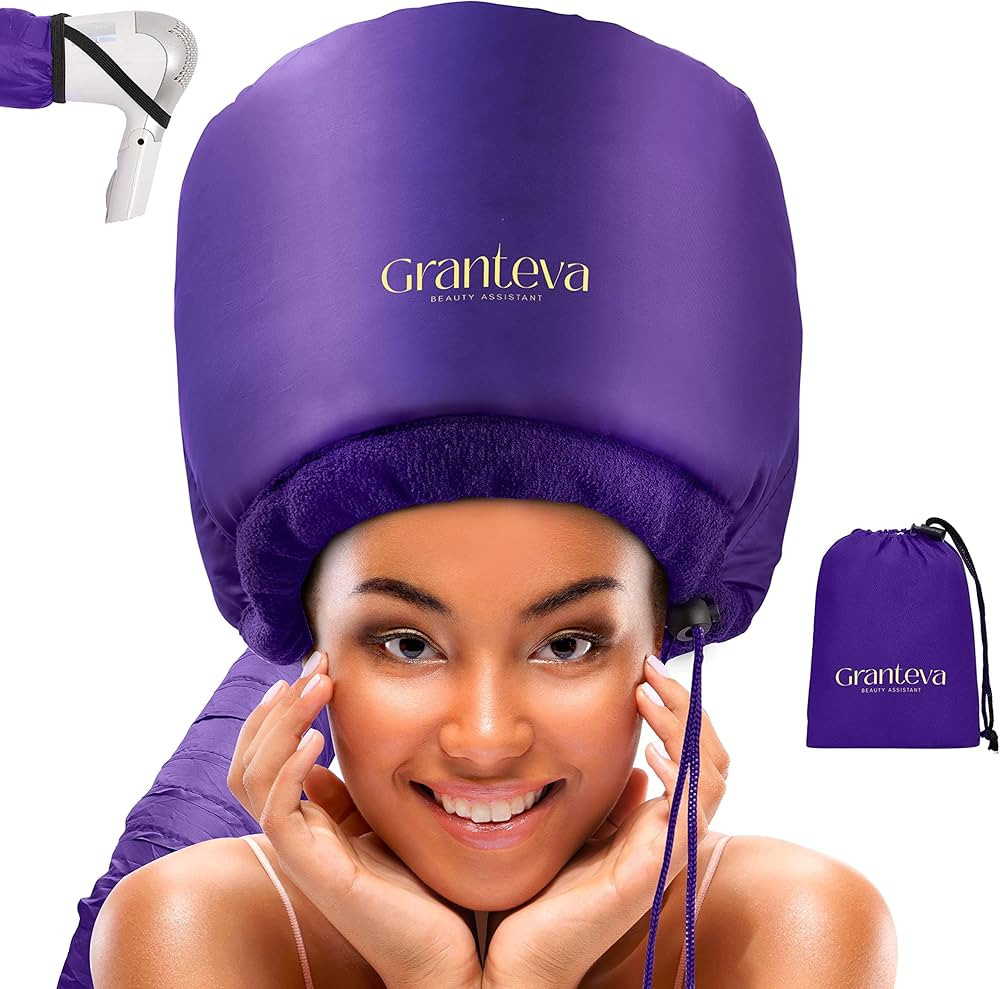 Bonnet Hair Dryer w/A Headband Integrated That Reduces Heat Around Ears & Neck - Hair Dryer Diffu... | Amazon (US)