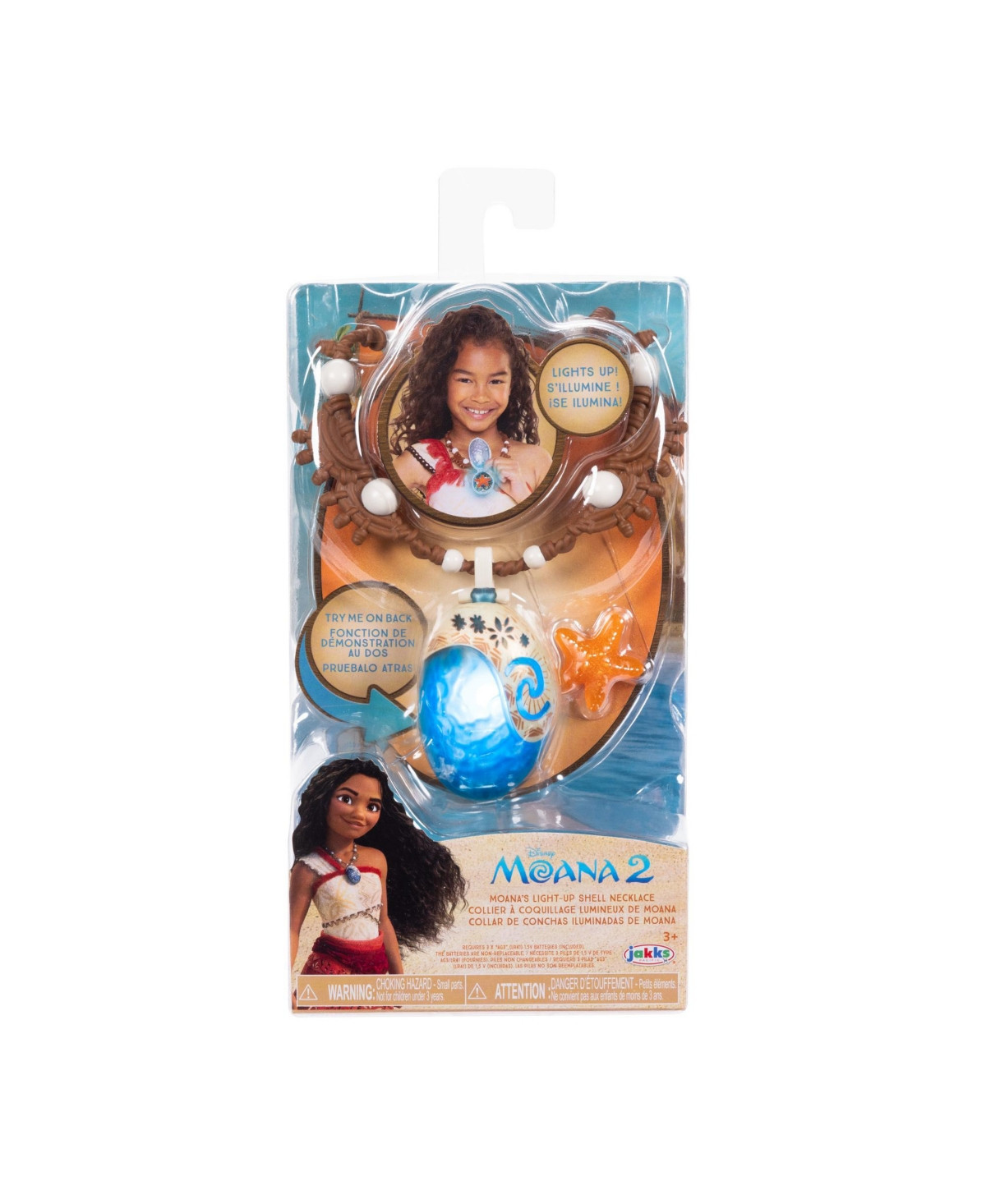 Disney Princess Moana's Light-Up Sea Star Necklace - Multicolor | Macy's