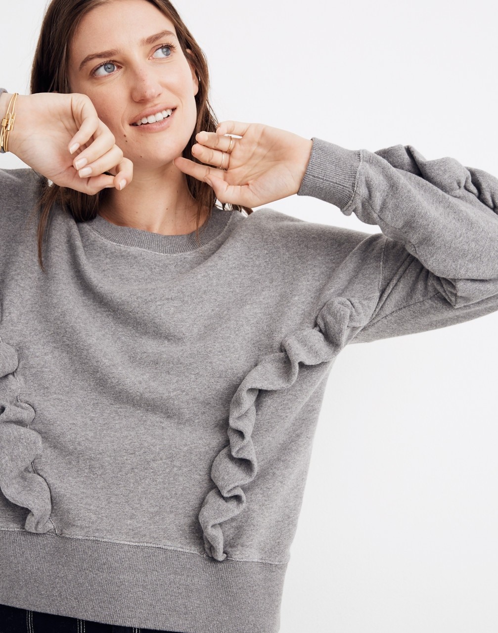 Ruffle Sweatshirt | Madewell