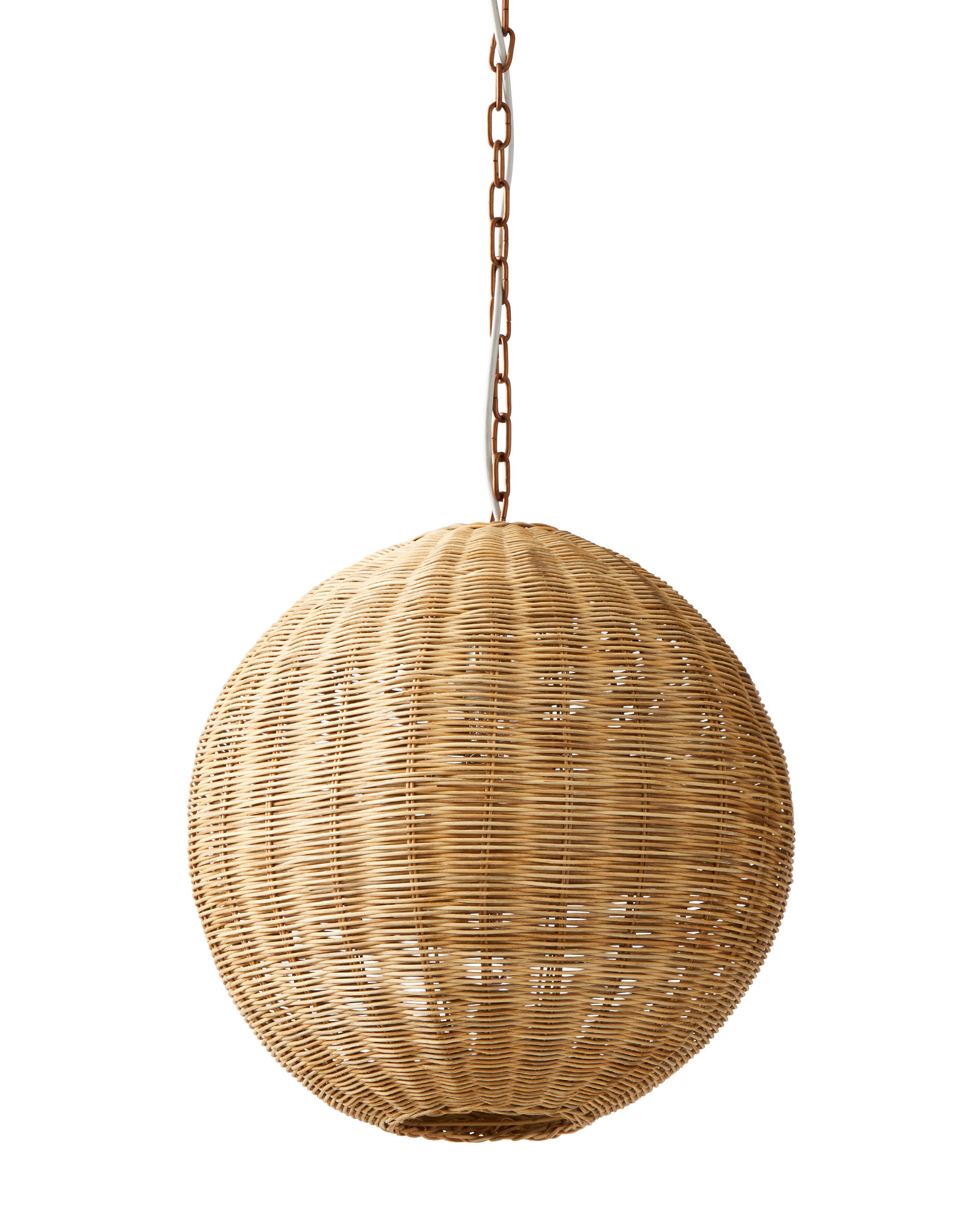 Santa Barbara Rattan Round Pendant - Small | Serena and Lily