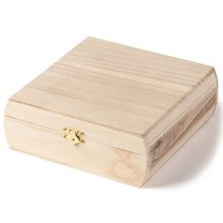 Curved Sides Wooden Box by ArtMinds® | Michaels Stores