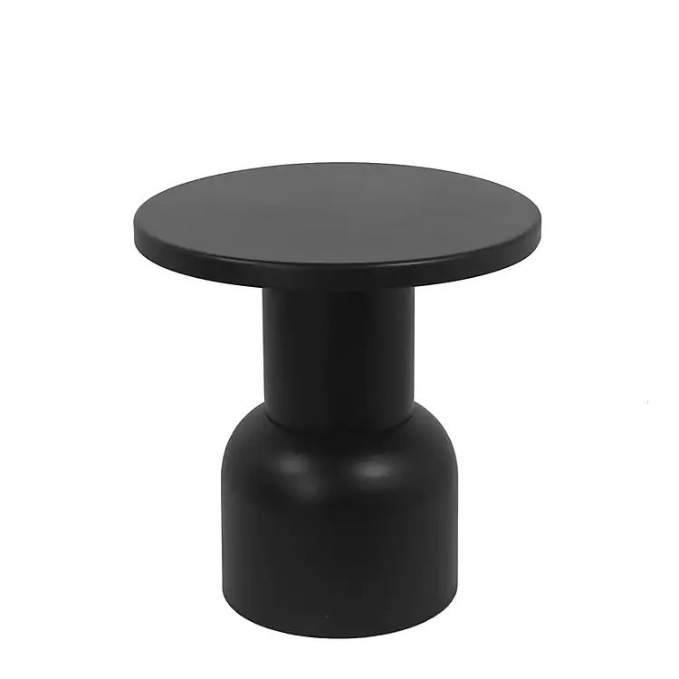 New! Round Black Metal Bell Accent Table | Kirkland's Home