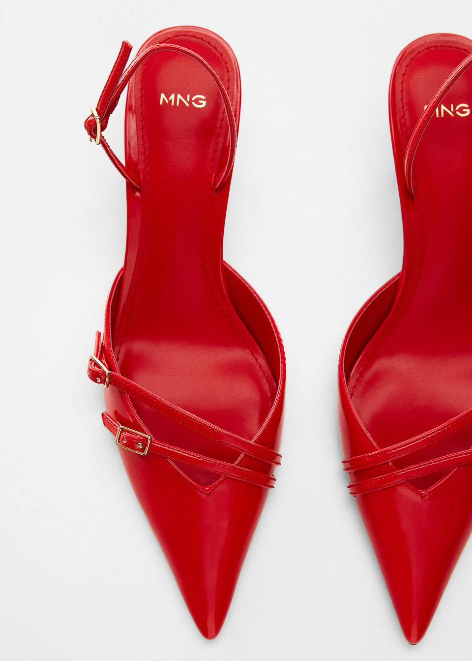 Slingback heeled shoes with buckle -  Women | Mango USA | MANGO (US)