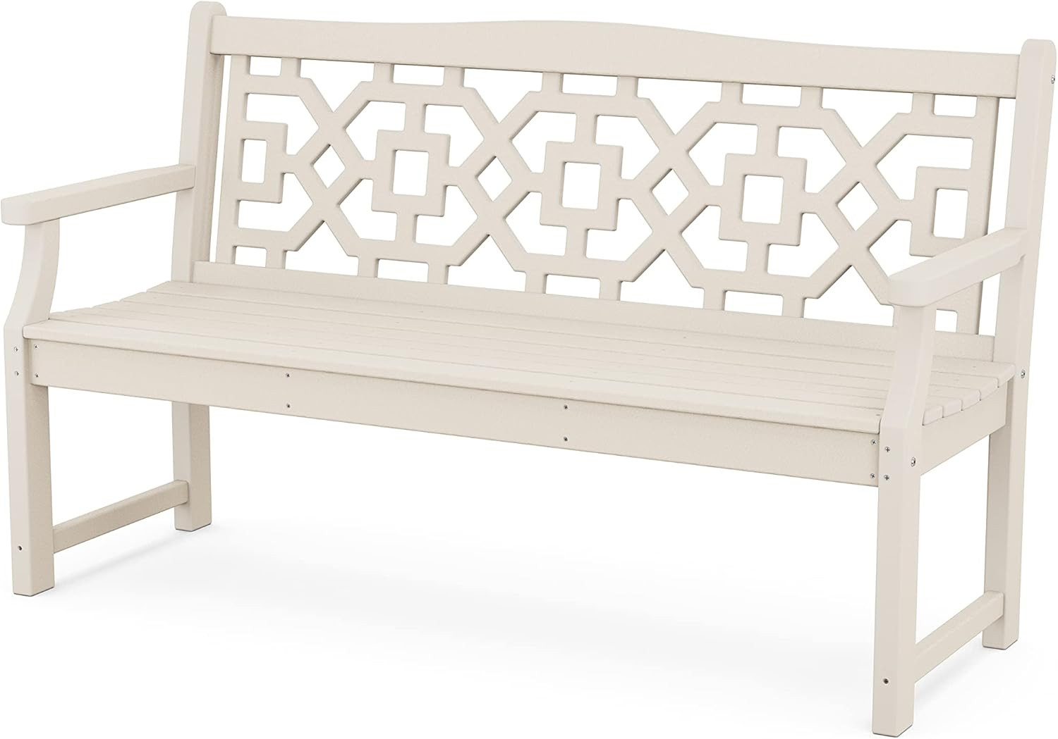 Martha Stewart by POLYWOOD® Chinoiserie 60” Garden Bench in Sand | Amazon (US)