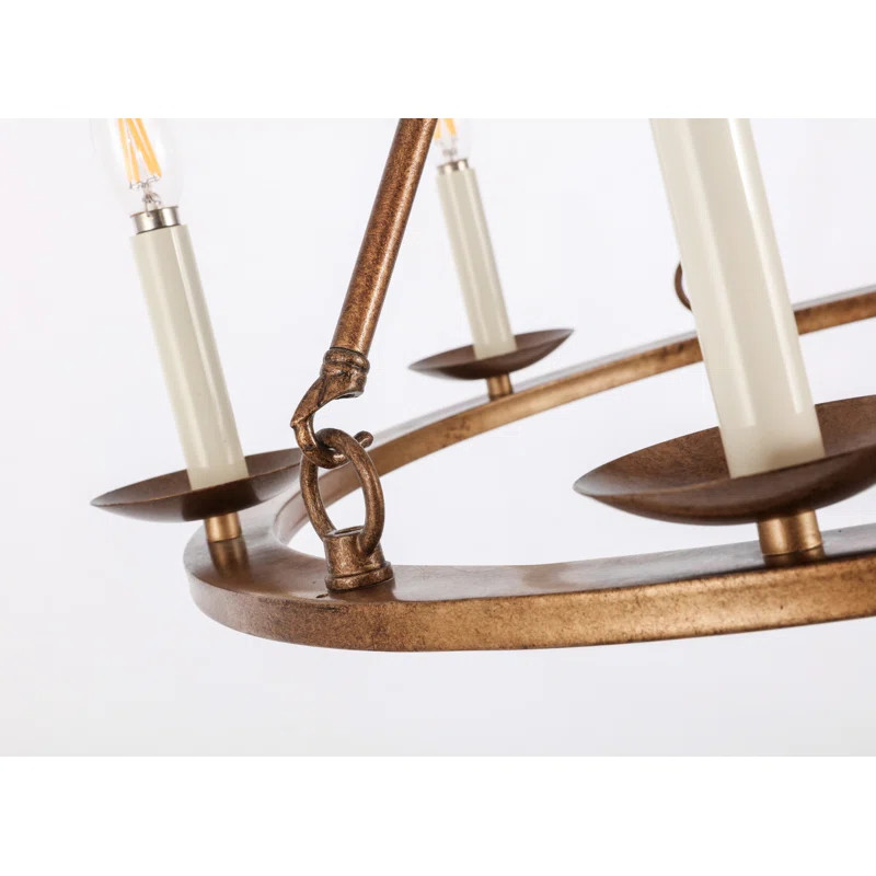 Pickensville 6 - Light Dimmable Wagon Wheel Chandelier | Wayfair North America