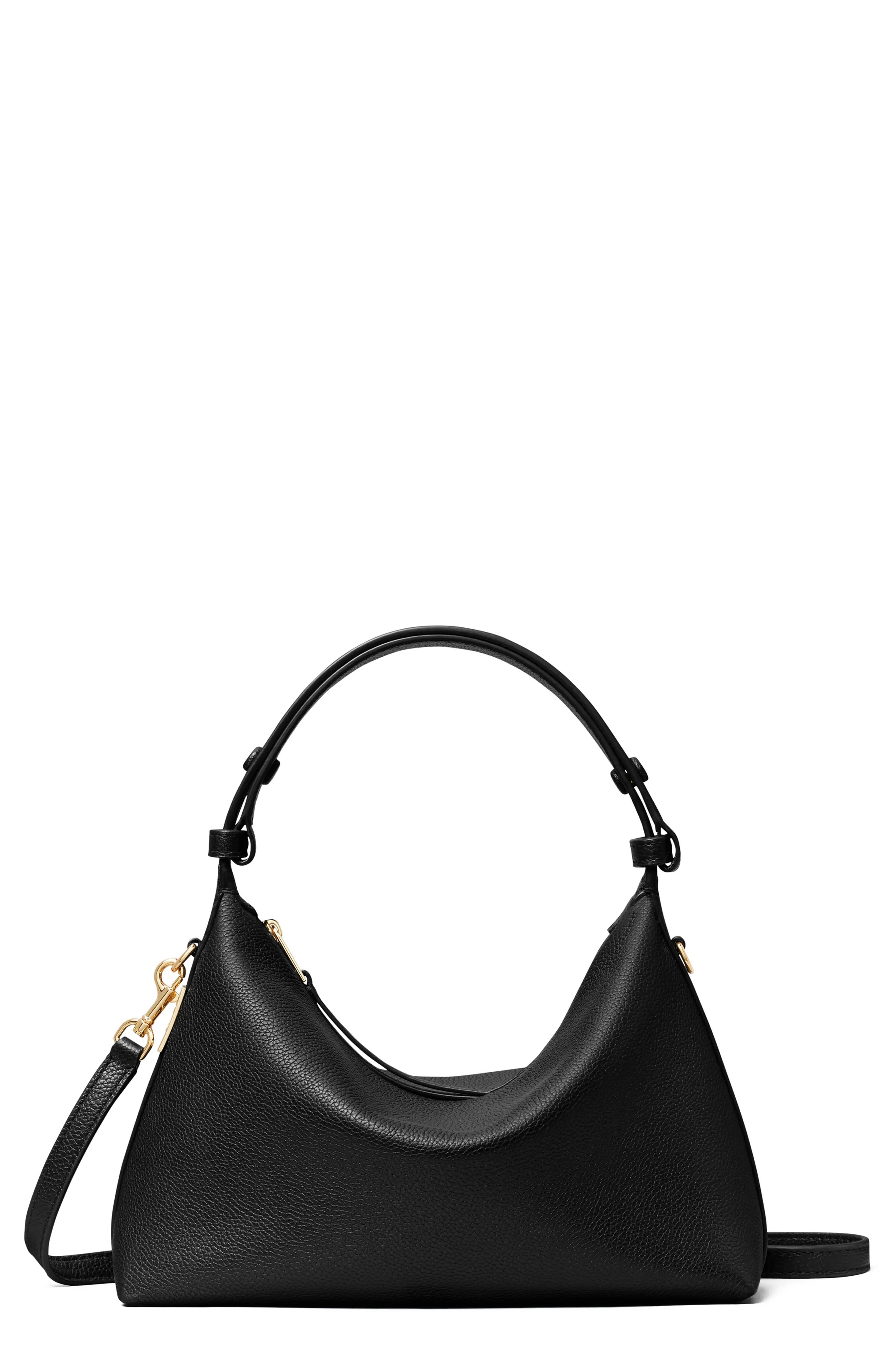 Tory Burch Mellow Leather Shoulder Bag in Black at Nordstrom | Nordstrom