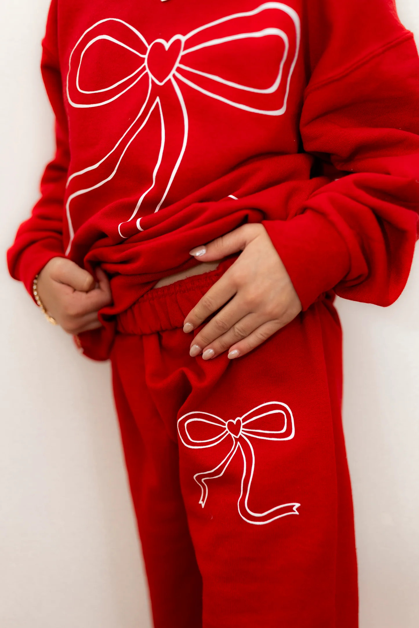 Youth Red Bow Sweatpants | Shop Staykation