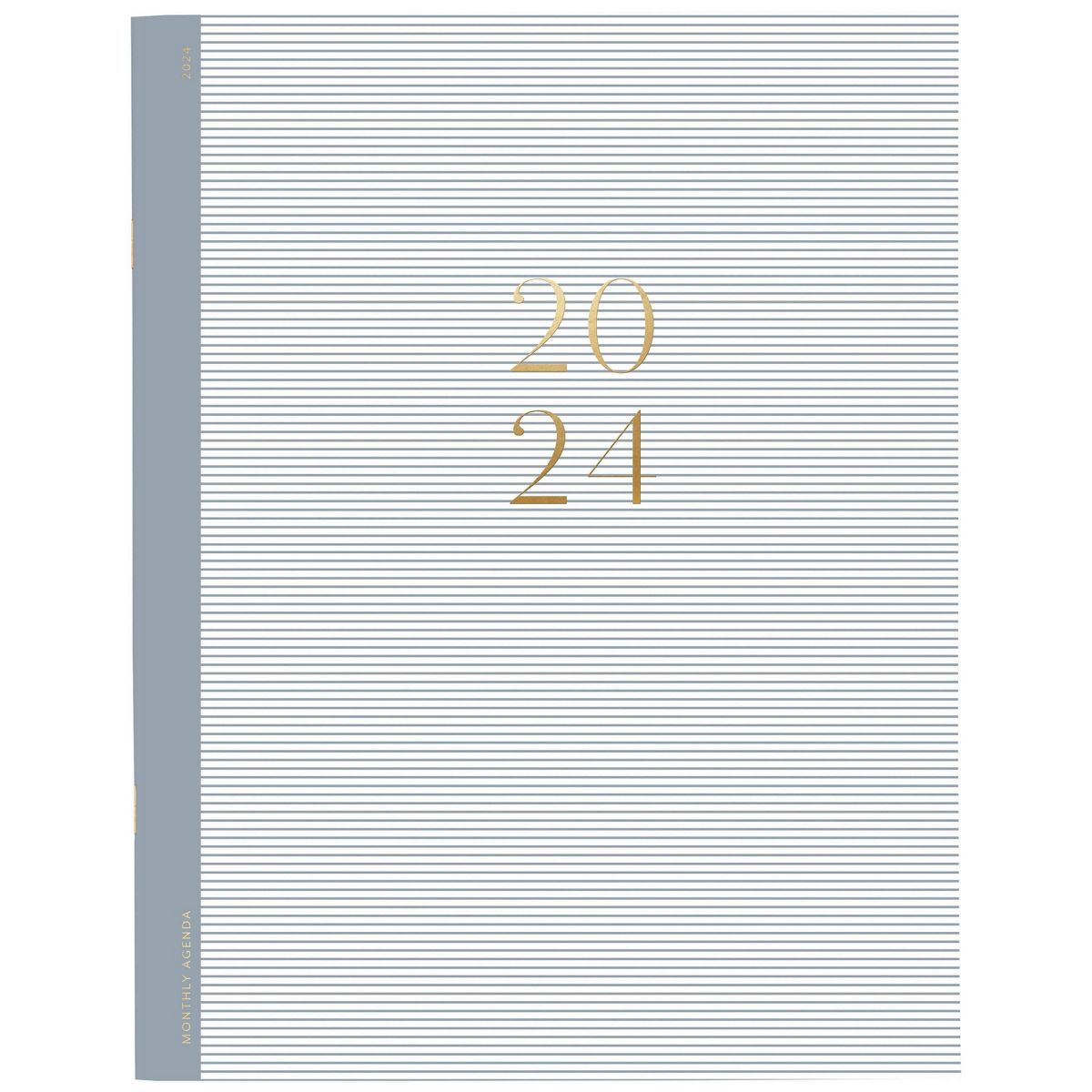 Sugar Paper Essentials 2024 Planner 11"x8.5" Monthly Blue Pin Stripe | Target
