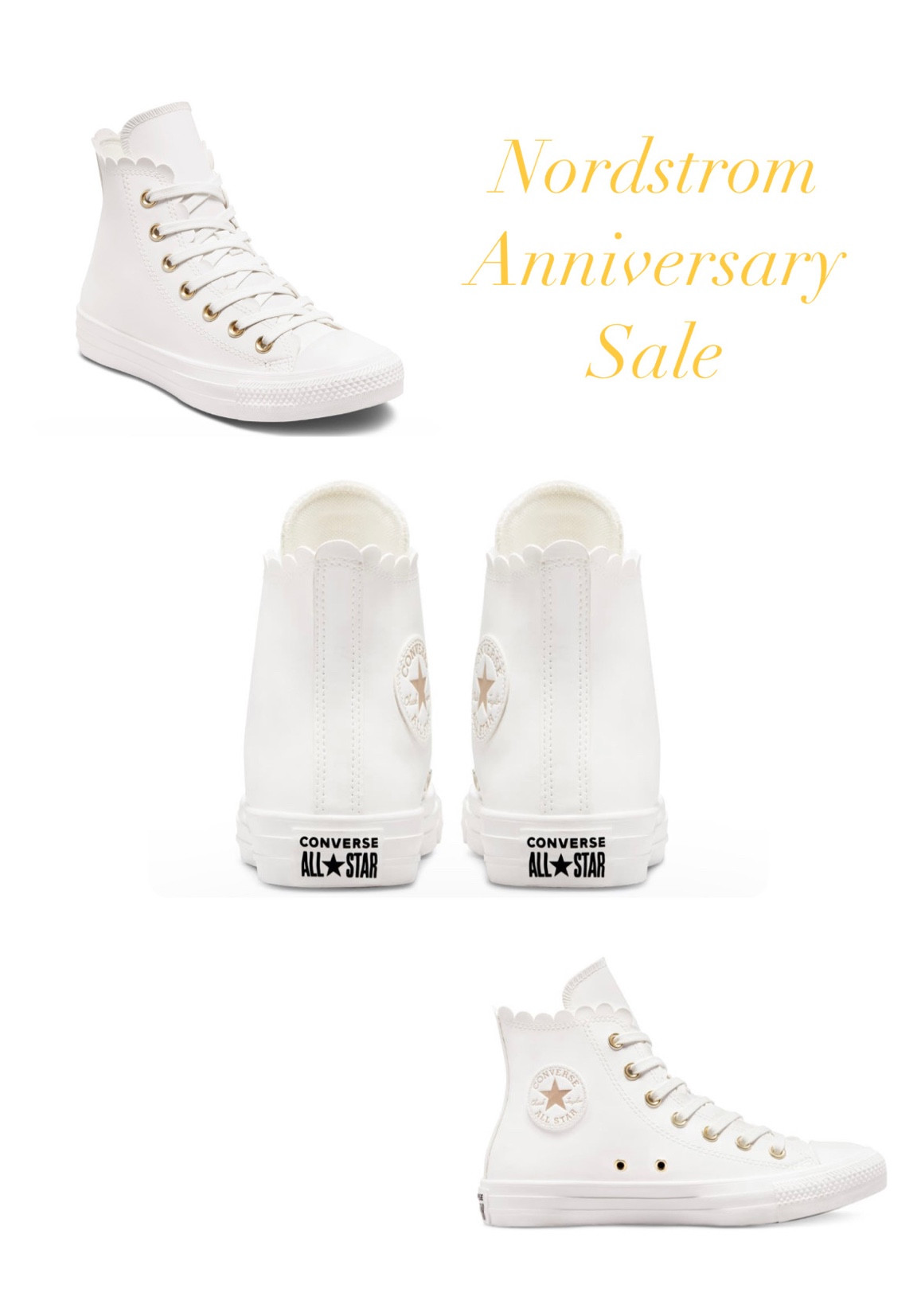 Nordstrom anniversary sale find ; Nsale must have ; Nordstrom anniversary sale sneakers ; white converse high tops ; high top converse ; back to school sneakers 

#LTKBacktoSchool #LTKxNSale #LTKshoecrush