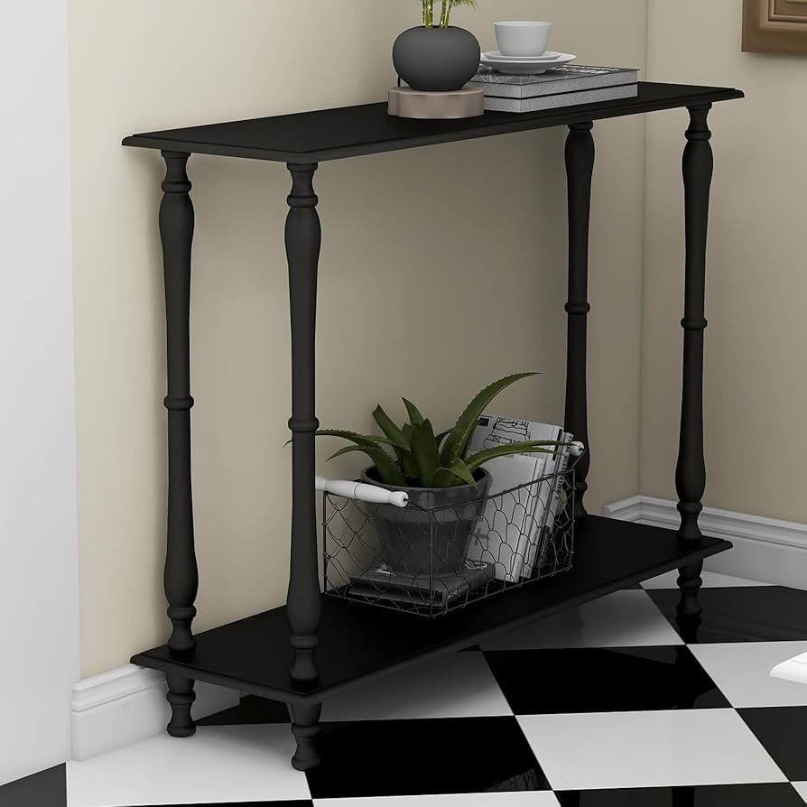 TaoHFE 32 Inch Narrow Black Console Tables for Entryway Table Couch Table Behind Sofa Skinny Hall... | Amazon (US)