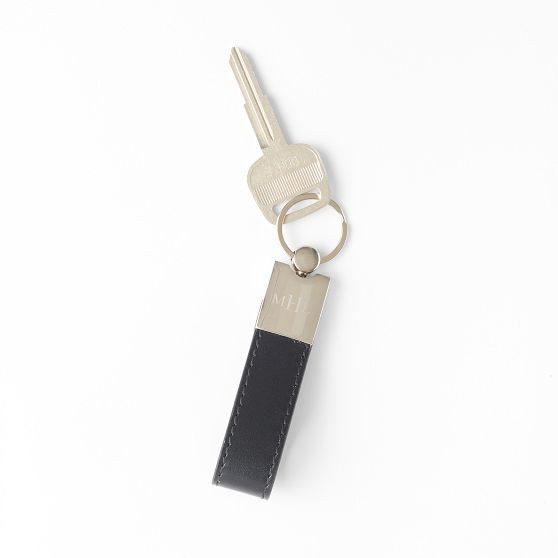 Leather and Silver Keychain | Mark and Graham