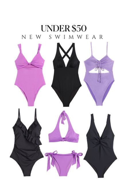 Swim new arrivals under $60! Swimwear, beachwear, sexy one piece swimsuit, purple bikini, black swimsuit, shaping swimwear, beach vacation pool outfit 

#LTKstyletip #LTKsalealert #LTKunder50