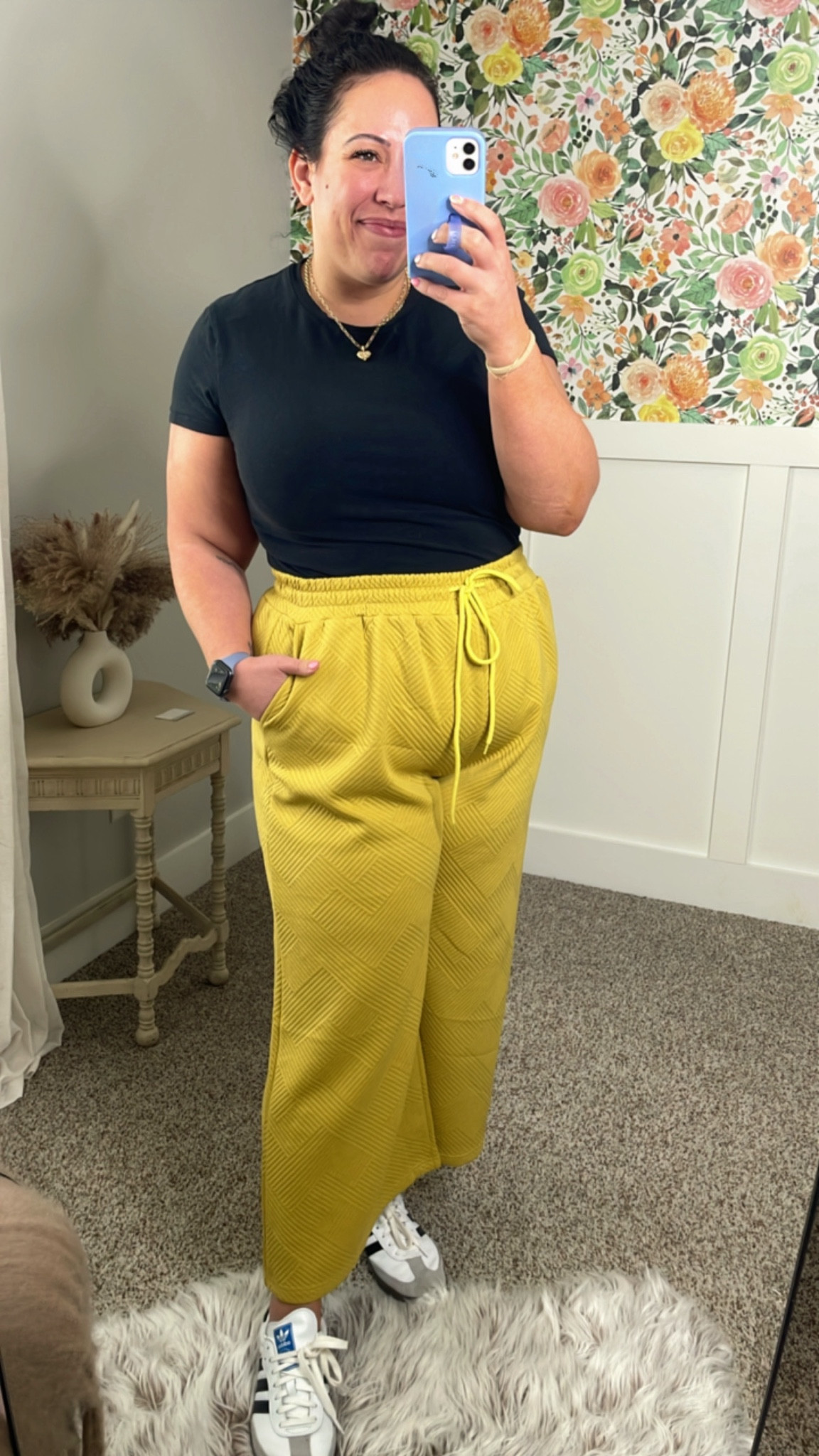 Pairing the bottoms of this Amazon matching set with this buttery soft closet staple black top 🤩 casual midsize spring loungewear outfit!

#LTKmidsize #LTKfindsunder50 #LTKstyletip