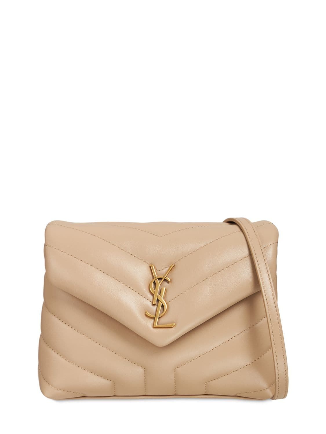 SAINT LAURENTTOY LOULOU LEATHER MONOGRAM BAG | Luisaviaroma