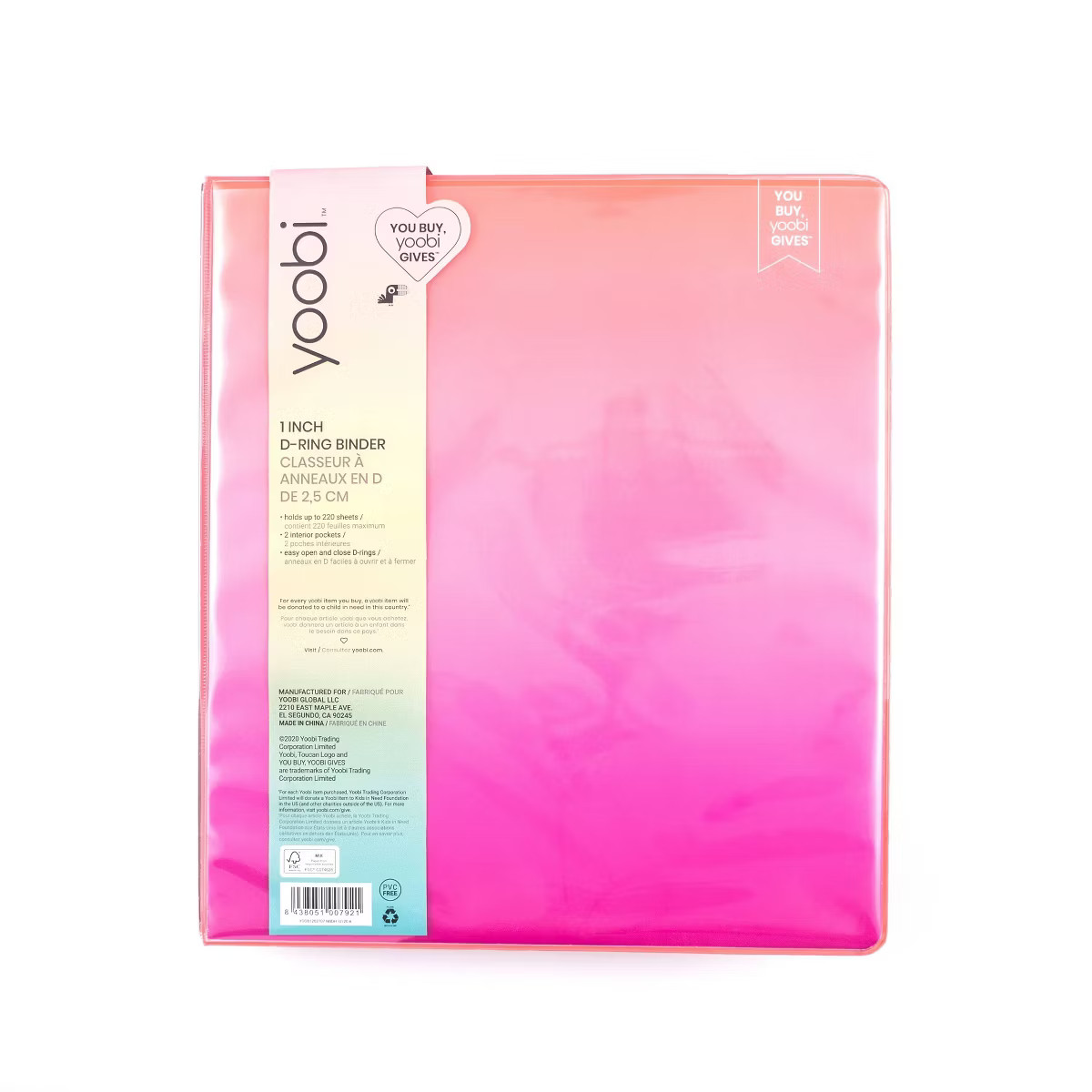 1" Ring Binder Pink Ombre  - Yoobi™ | Target