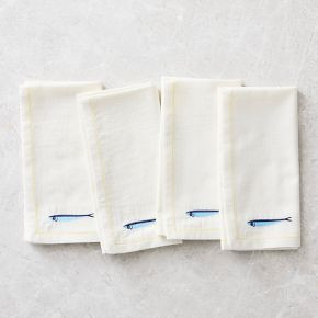Sardine Embroidered Napkin Sets | West Elm (US)