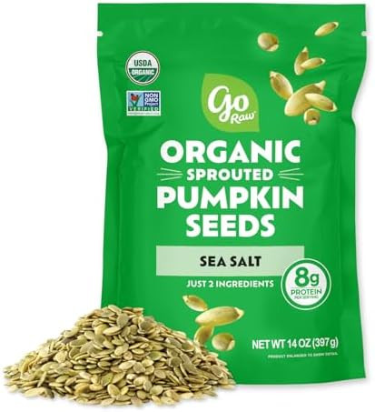 Go Raw Organic Sprouted Pumpkin Seeds, 14 Oz | Amazon (US)