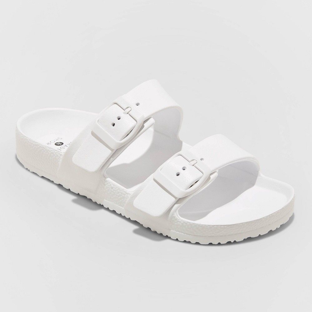 Women's Neida EVA Two Band Slide Sandals - Shade & Shore White 8, Women's | Target