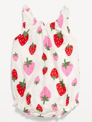 Sleeveless Tie-Shoulder One-Piece Romper for Baby | Old Navy (US)