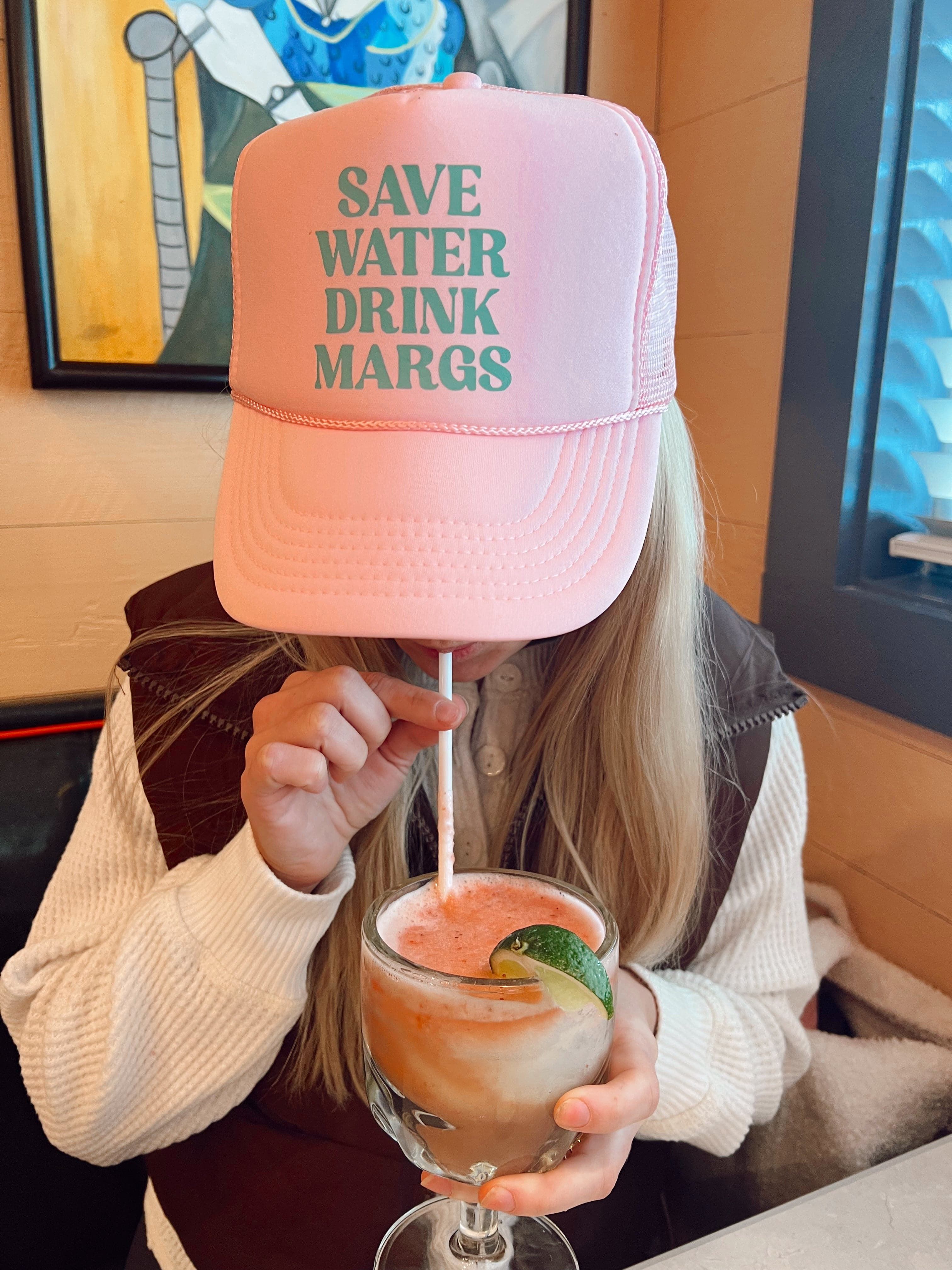 Save Water Drink Margs Trucker Hat - PREORDER | KenzKustomz