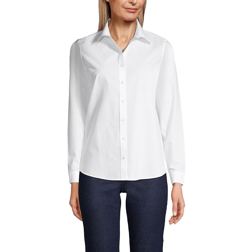 Lands' End Women's Pinwale Cord Long Sleeve Shirt | Amazon (US)
