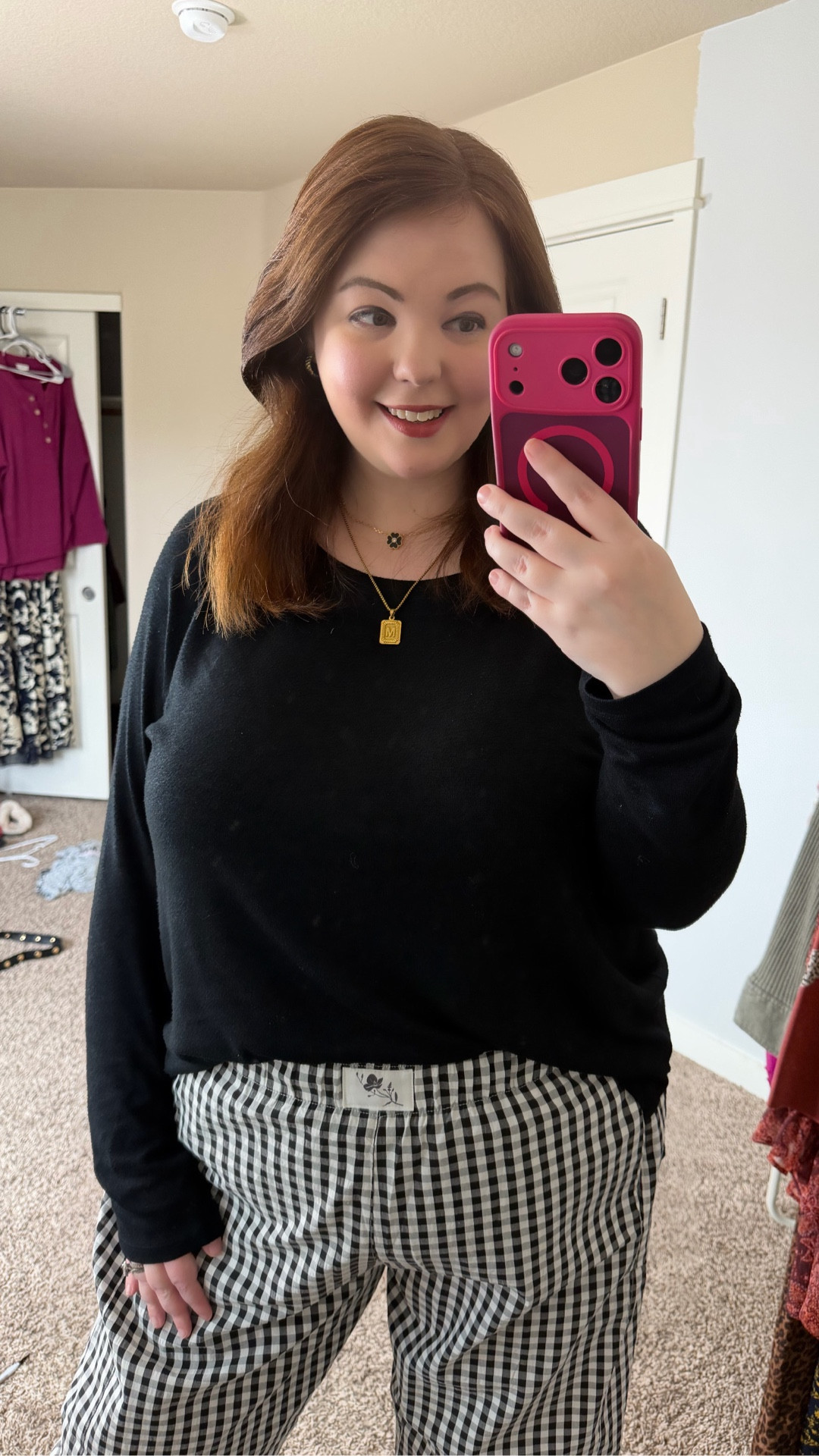 Plus Size OOTD 🖤🤍 Finally getting around to trying out these @amazon gingham pants and they are SO fun! I’m wearing the size XXL and they fit true to size. Available in other colors as well 😘




#LTKootd #LTKgrwm #LTKPlusSize
