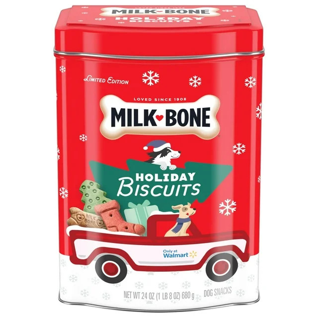 Milk-Bone Holiday Dog Biscuits, 24 oz. Tin | Walmart (US)